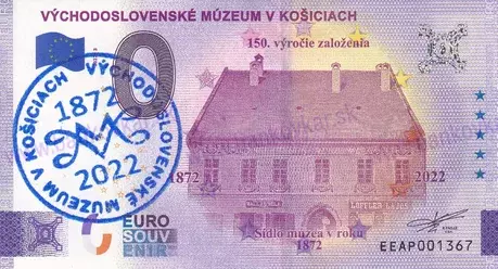 Východoslovenské múzeum v Košiciach EEAP 2022-3 pečiatka
